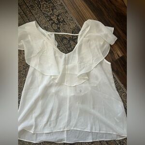 NWT ASOS Elegant White Ruffle Blouse